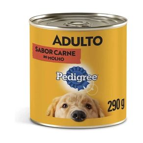 Ração Úmida Pedigree Lata Carne ao Molho para Cães Adultos 290 g