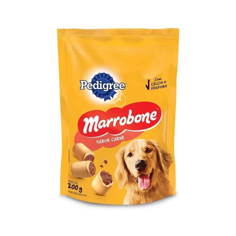 Biscoito Pedigree Marrobone Carne Para Cães Adultos 200g - hubii